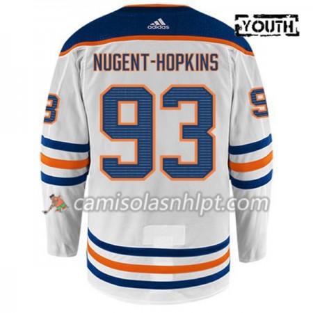 Camisola Edmonton Oilers NUGENT-HOPKINS 93 Adidas Branco Authentic - Criança